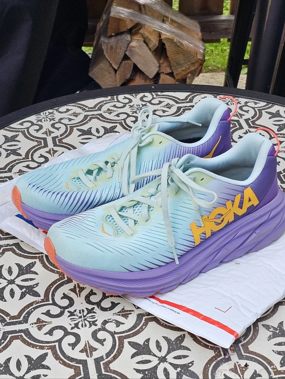 HOKA Women's Light Blue & Purple Running Shoes